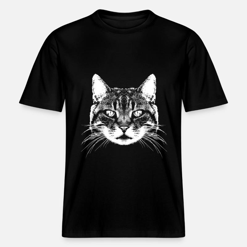 Chat / Chat / Coon principal - T-shirt unisexe RELAXED FIT en coton bio - noir