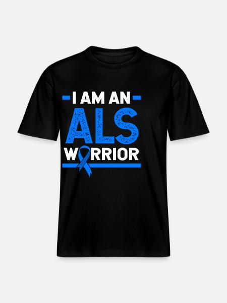 ALS nerve disease -  RELAXED FIT Unisex Organic T-Shirt - black