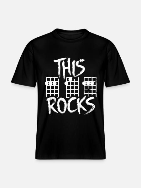 This Guitar Dad Rocks - RELAXED FIT Unisex Organic T-Shirt - black