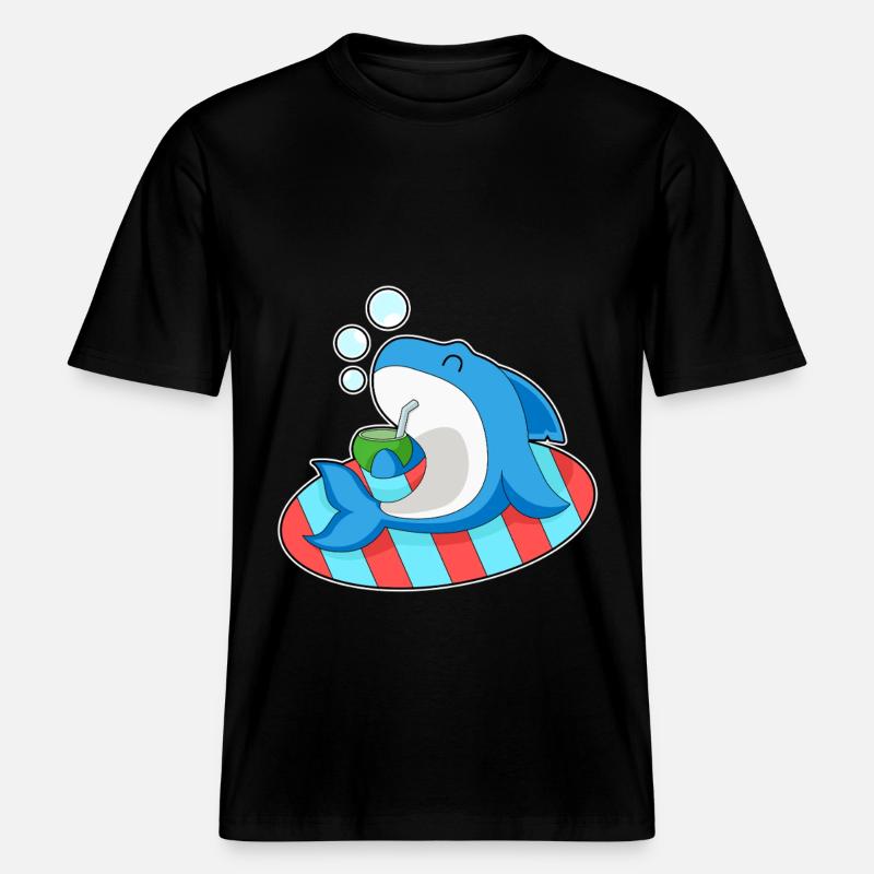 Requin Été Noix de -  T-shirt unisexe RELAXED FIT en coton bio - noir