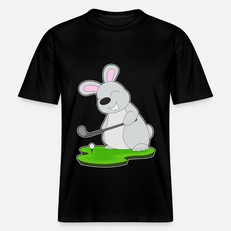 Rabbit Golf Golf Clubs - T-shirt unisexe RELAXED FIT en coton bio - noir