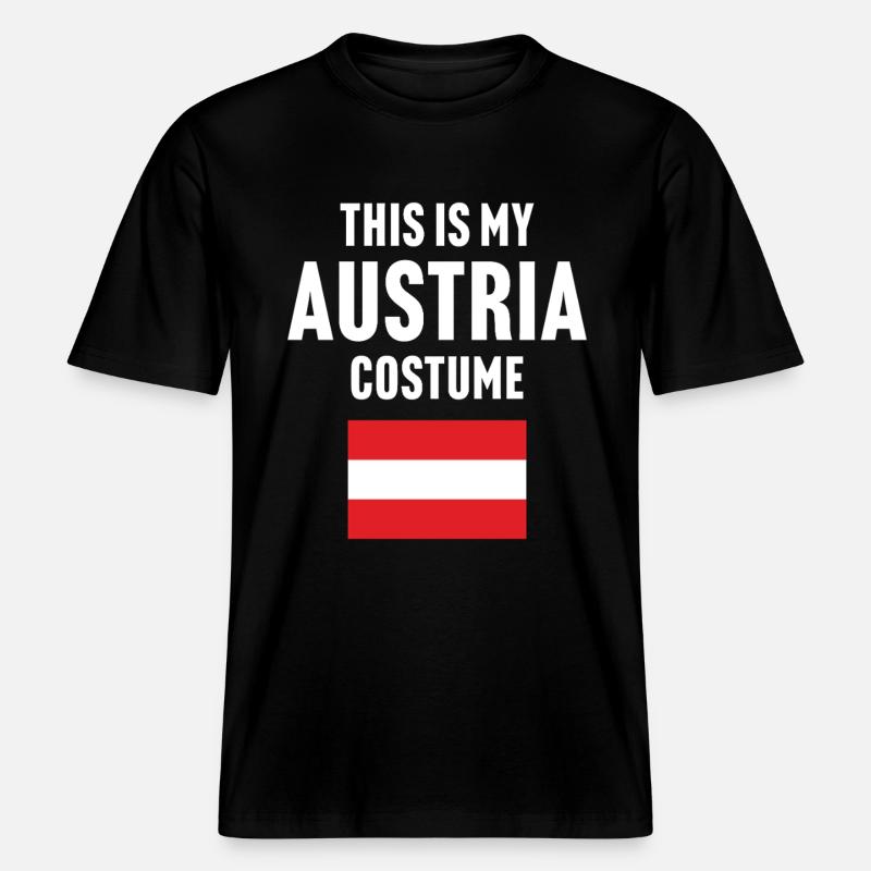 C’est mon costume d’Autriche -  T-shirt unisexe RELAXED FIT en coton bio - noir