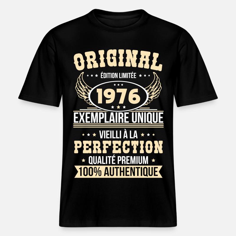 1976 – Unique example – Premium quality -  RELAXED FIT Unisex Organic T-Shirt - black