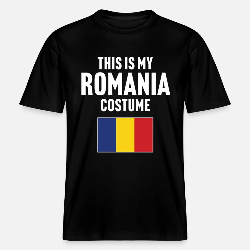 C’est mon costume de Roumanie -  T-shirt unisexe RELAXED FIT en coton bio - noir
