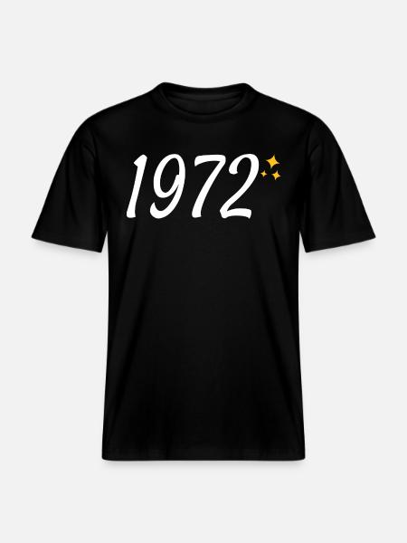 1972 - RELAXED FIT Unisex Organic T-Shirt - black