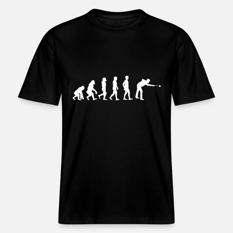 Evolution Billard -  RELAXED FIT Unisex Organic T-Shirt - black