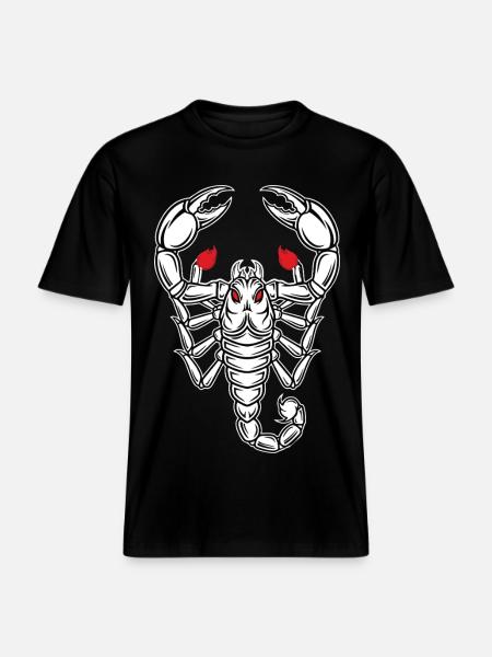 Skorpion-Maskottchen-Logo Sportspiel - RELAXED FIT Unisex Organic T-Shirt - Schwarz