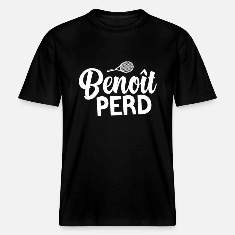 Benoit Perd -  T-shirt unisexe RELAXED FIT en coton bio - noir