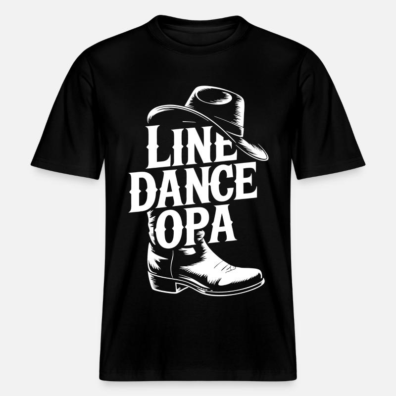 Danse en ligne Papi -  T-shirt unisexe RELAXED FIT en coton bio - noir