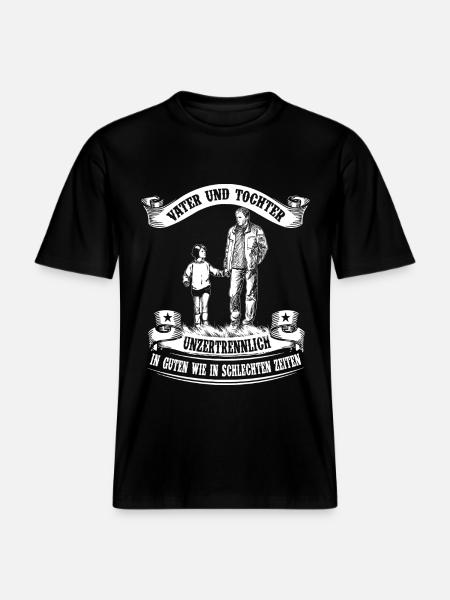 Father and daughter - inseparable -  RELAXED FIT Unisex Organic T-Shirt - black