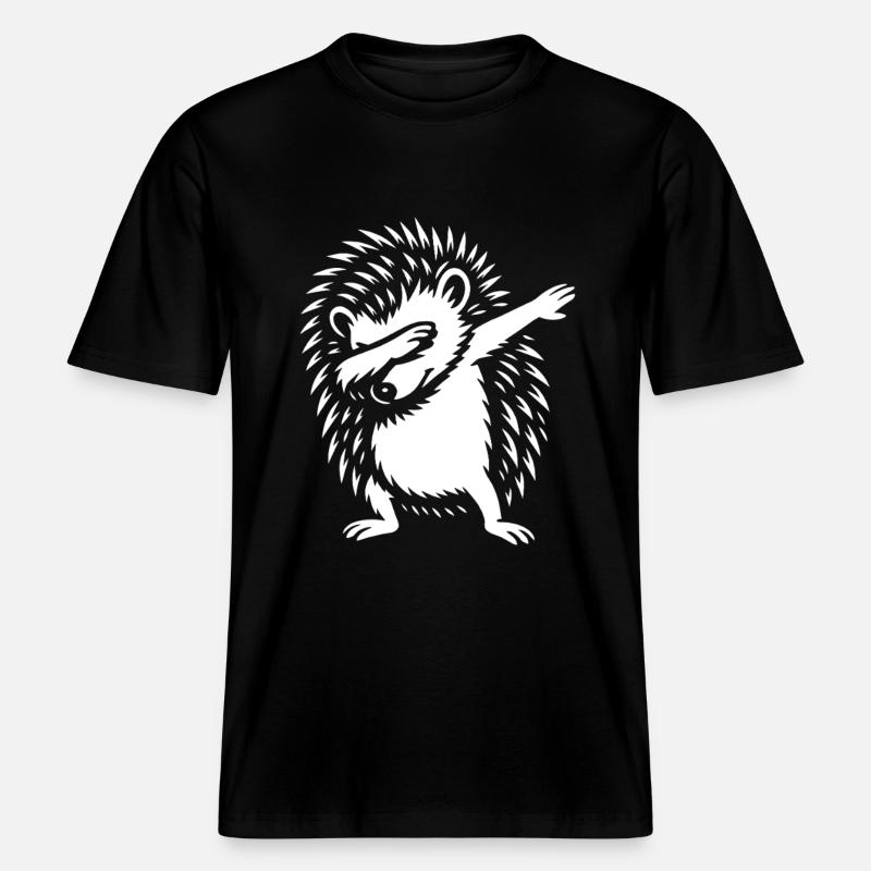 Dabbing Igel - Dab Dance - Geschenk - RELAXED FIT Unisex Organic T-Shirt - Schwarz