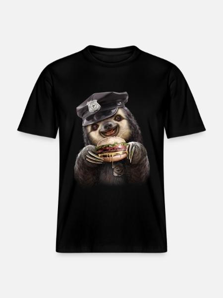 BURGER COP - RELAXED FIT Unisex Organic T-Shirt - black