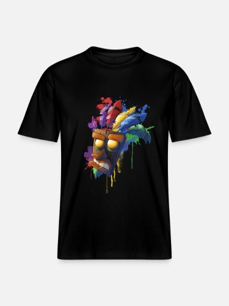 Aku Aku - T-shirt unisexe RELAXED FIT en coton bio - noir