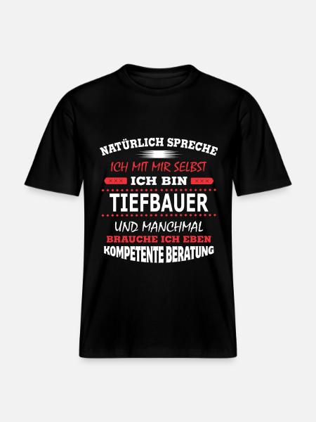 TIEFBAUER -  RELAXED FIT Unisex Organic T-Shirt - Schwarz