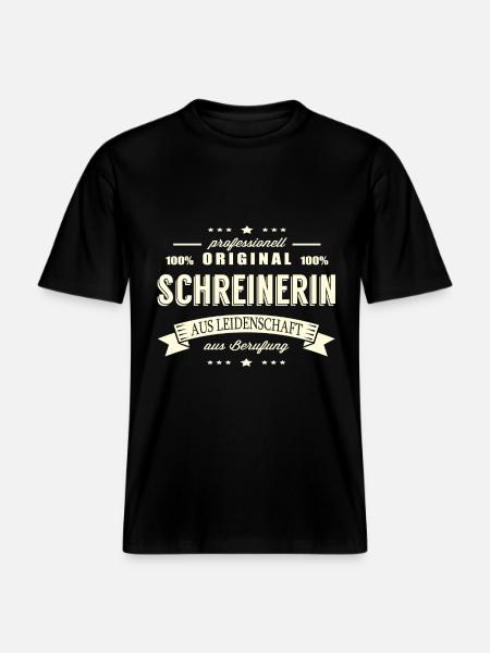 Schreinerin aus Leidenschaft -  RELAXED FIT Unisex Organic T-Shirt - Schwarz