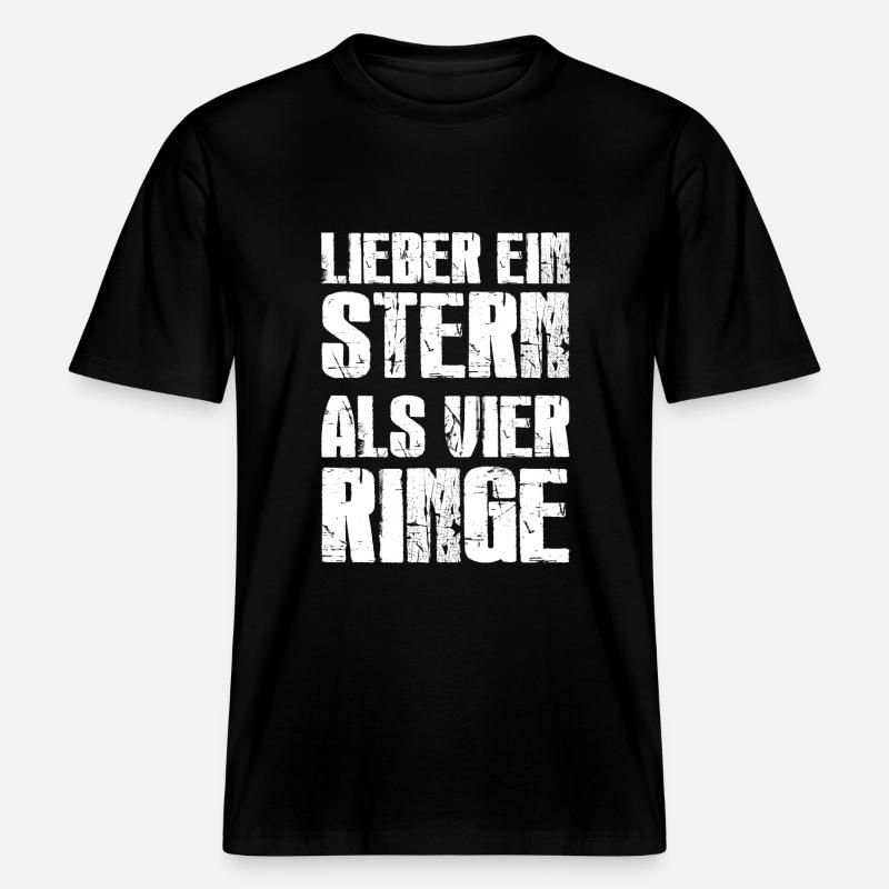 Lieber Stern als Ring -  RELAXED FIT Unisex Organic T-Shirt - Schwarz