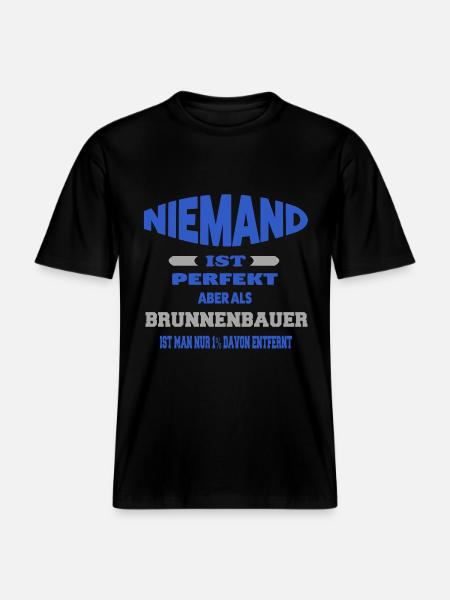 Brunnenbauer -  RELAXED FIT Unisex Organic T-Shirt - Schwarz