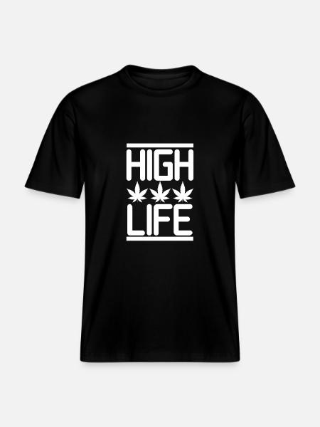 High Life -  RELAXED FIT Unisex Organic T-Shirt - Schwarz