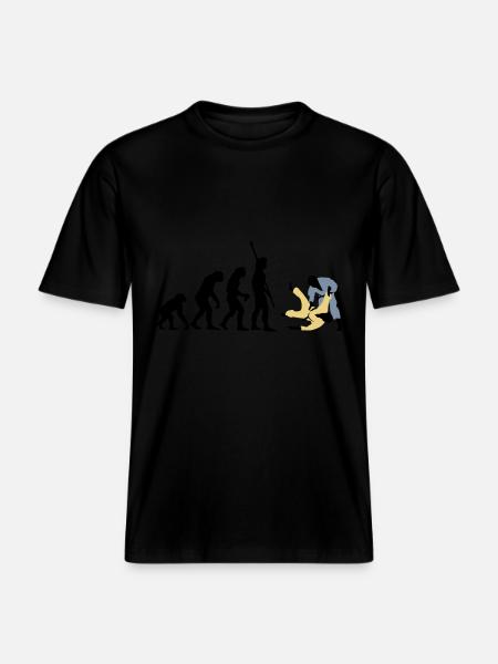 evolution_judo_a_3c -  RELAXED FIT Unisex Organic T-Shirt - Schwarz
