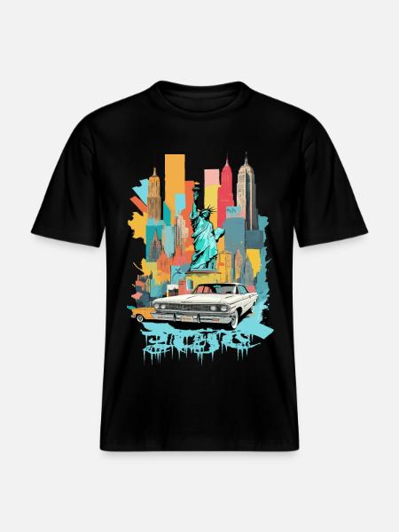 New York City -  RELAXED FIT Unisex Organic T-Shirt - black