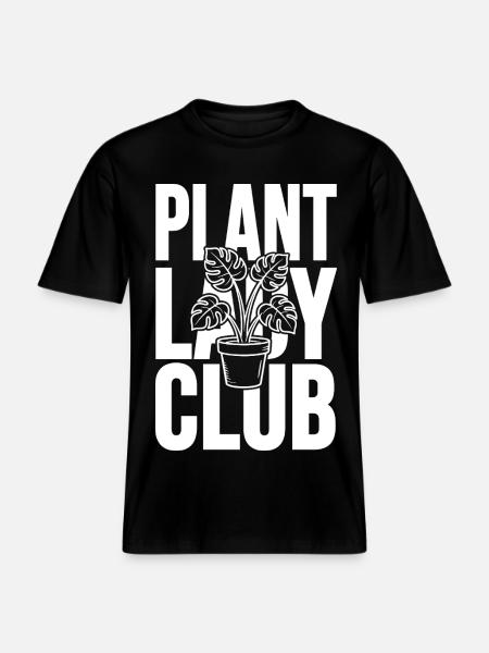 Plant Lady Club Monstera - RELAXED FIT Unisex Organic T-Shirt - black