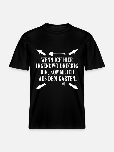 Gärtner Gärtnerin Spruch -  RELAXED FIT Unisex Organic T-Shirt - Schwarz