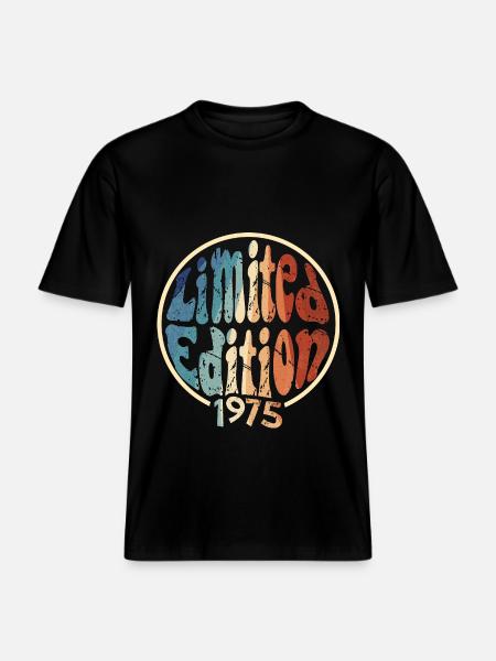 Édition limitée 1975 Groovy Gift - T-shirt unisexe RELAXED FIT en coton bio - noir