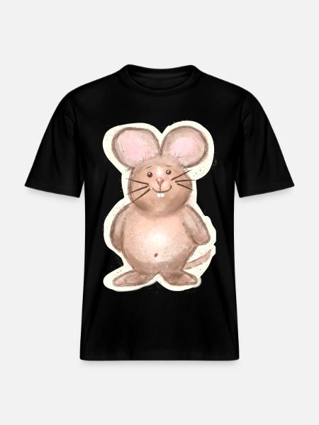 Mouse -  RELAXED FIT Unisex Organic T-Shirt - black