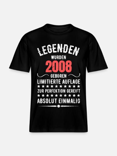 Limited Edition 2007 18th Birthday Gift -  RELAXED FIT Unisex Organic T-Shirt - black
