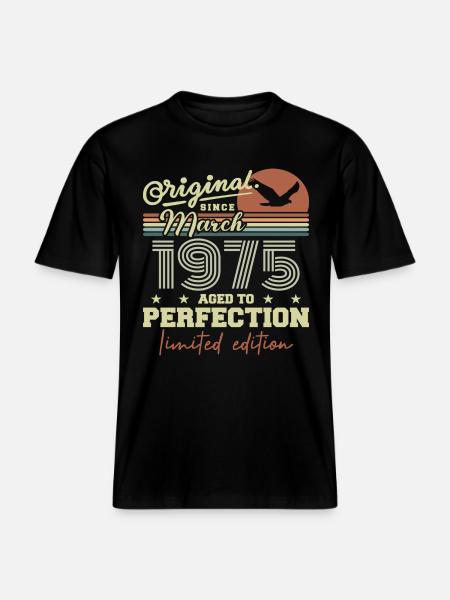 Birthday March 1975 - RELAXED FIT Unisex Organic T-Shirt - black