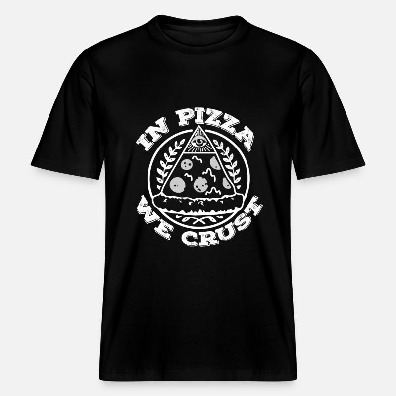 Dans Pizza We Crust - T-shirt unisexe RELAXED FIT en coton bio - noir