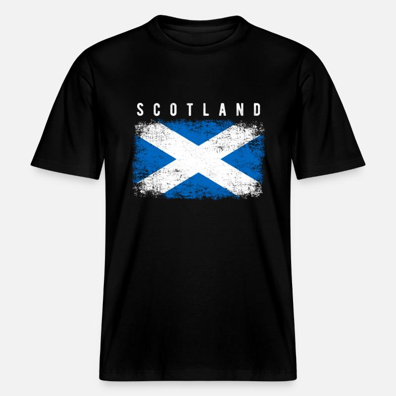 Drapeau de l’Écosse -  T-shirt unisexe RELAXED FIT en coton bio - noir