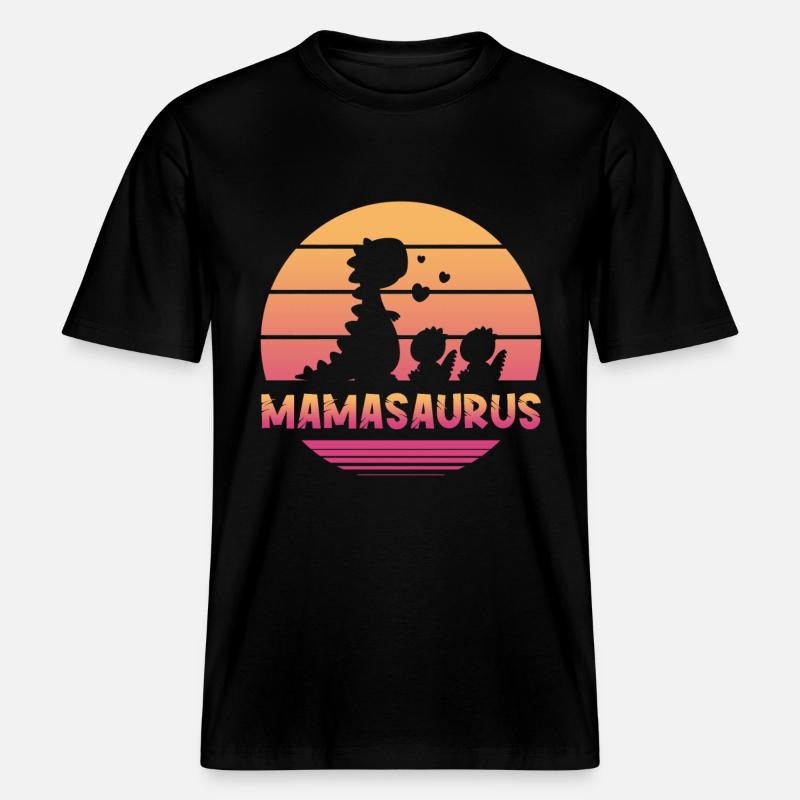 Mamasaurus -  T-shirt unisexe RELAXED FIT en coton bio - noir