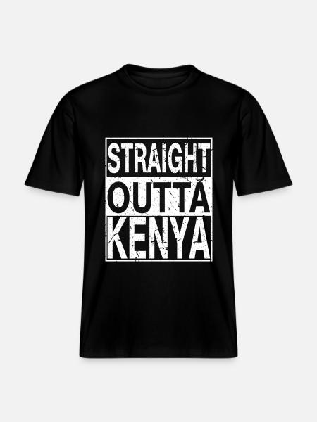 Kenya Straight outta Kenya -  RELAXED FIT Unisex Organic T-Shirt - black