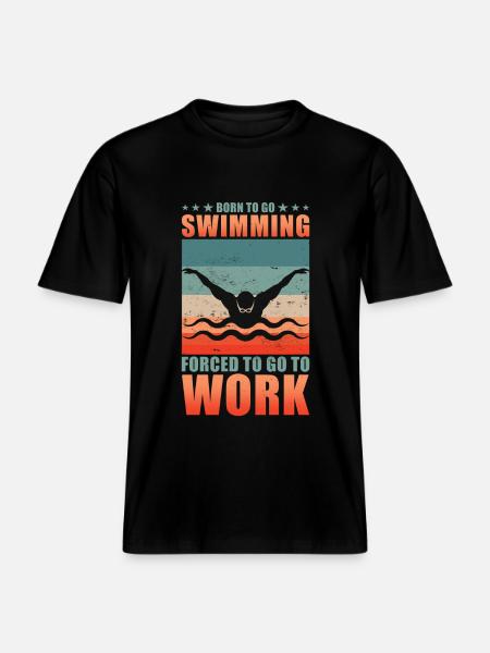 Schwimmer Geschenk Schwimmen Sport -  RELAXED FIT Unisex Organic T-Shirt - Schwarz