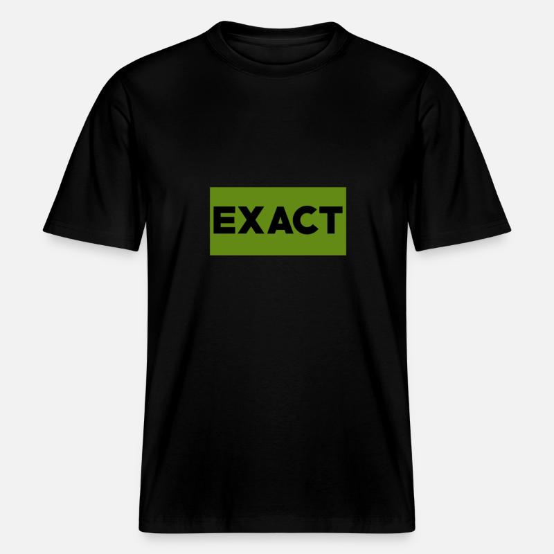 Exact Classic Green Logo - T-shirt unisexe RELAXED FIT en coton bio - noir