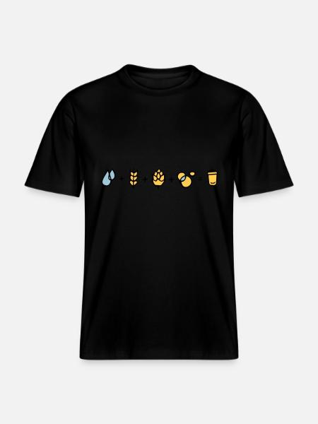 Bier Formel - RELAXED FIT Unisex Organic T-Shirt - Schwarz