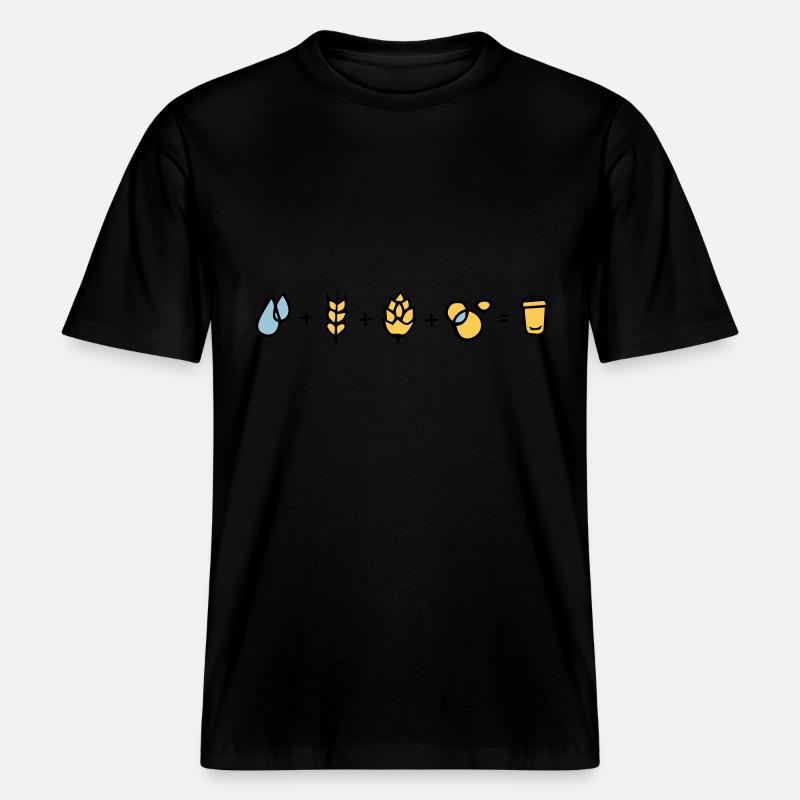 Bier Formel - RELAXED FIT Unisex Organic T-Shirt - Schwarz