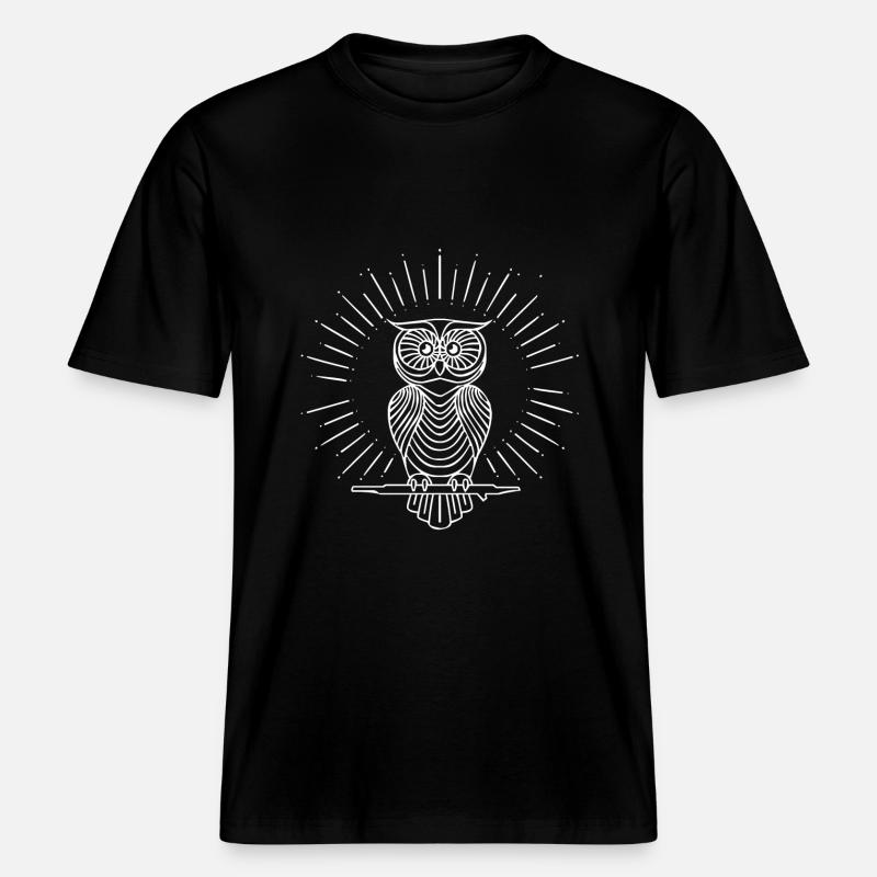 Scheinheilige Eule - RELAXED FIT Unisex Organic T-Shirt - Schwarz