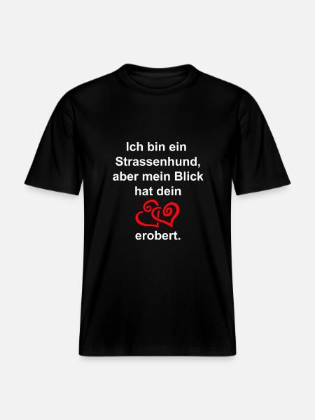 Hundeliebe - RELAXED FIT Unisex Organic T-Shirt - Schwarz