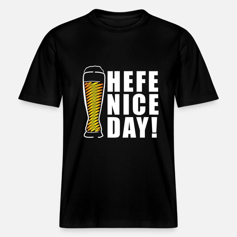 Hefe nice Day! Weizen Geschenkidee -  RELAXED FIT Unisex Organic T-Shirt - Schwarz