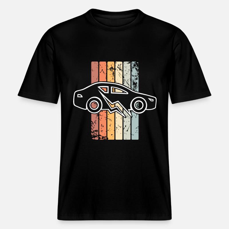 E-Auto Elektroauto - RELAXED FIT Unisex Organic T-Shirt - Schwarz