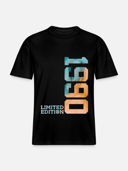 36TH BIRTHDAY LIMITED EDITION 1990 - RELAXED FIT Unisex Organic T-Shirt - black