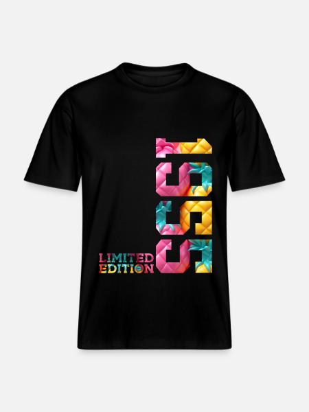 71ST BIRTHDAY LIMITED EDITION 1955 - RELAXED FIT Unisex Organic T-Shirt - black