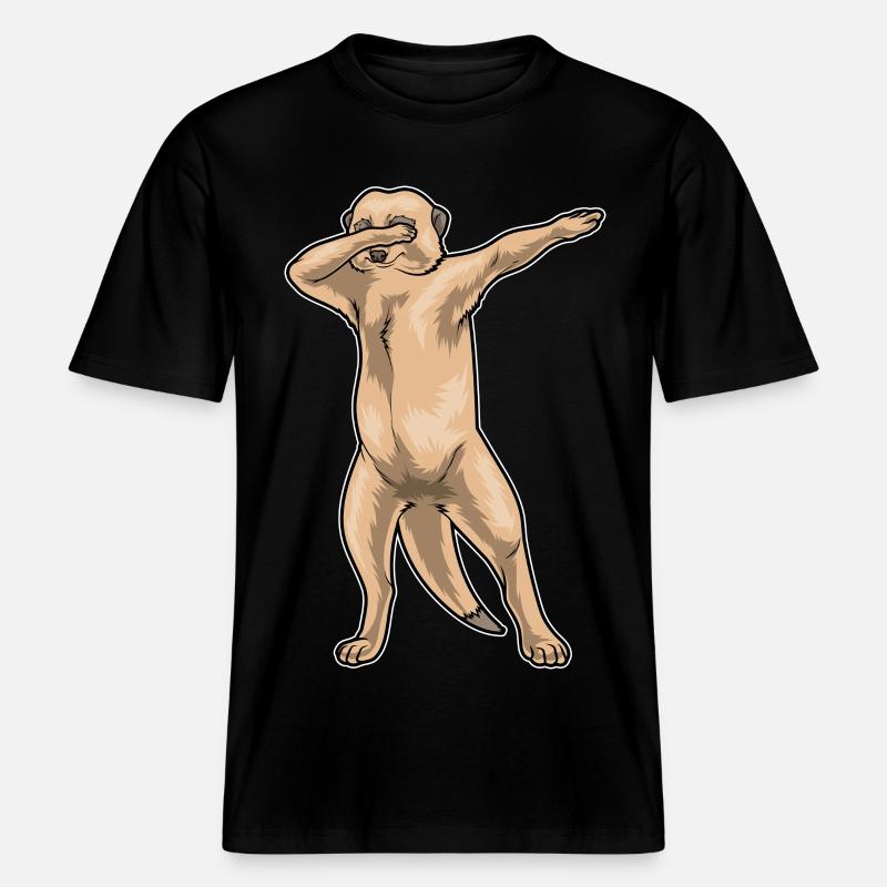 Danse hip hop suricate -  T-shirt unisexe RELAXED FIT en coton bio - noir
