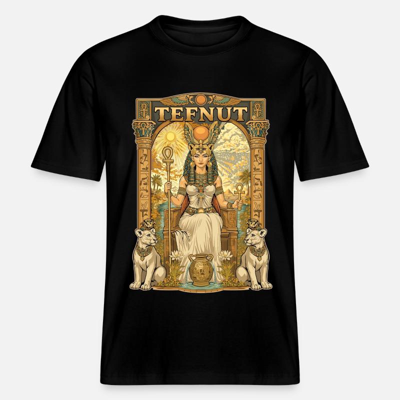 Trône TEFNUT -  T-shirt unisexe RELAXED FIT en coton bio - noir
