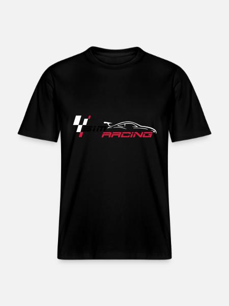 SIMRACING - eRacing -  T-shirt unisexe RELAXED FIT en coton bio - noir
