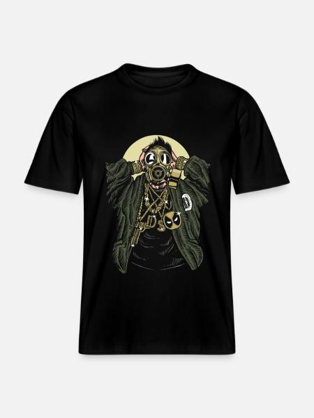 Gasmask gangsta - RELAXED FIT Unisex Organic T-Shirt - black
