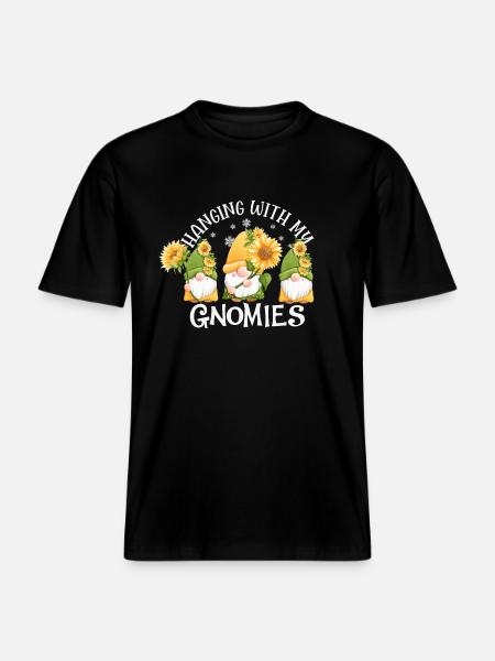 hanging with my gnomies -  RELAXED FIT Unisex Organic T-Shirt - black