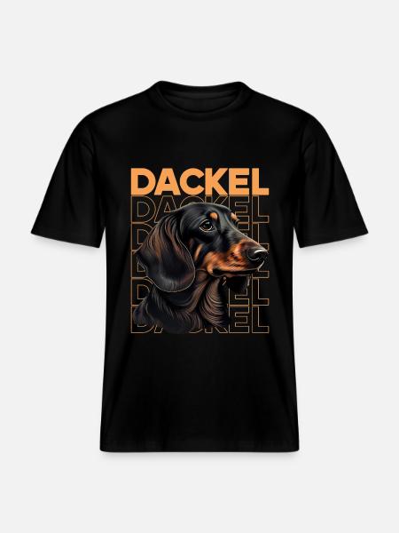 Bassotto a pelo duro Cani da cane bassotto Cucciolo di bassotto -  Maglietta ecologica Unisex RELAXED FIT - nero
